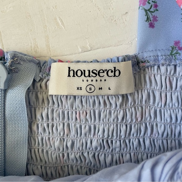 House Of CB ‘Lana’ Jumpsuit Romper Blue Floral Small (Shortened) Size S - Picture 5 of 11
